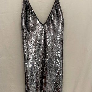 Asos criss cross back sequin NYE dress